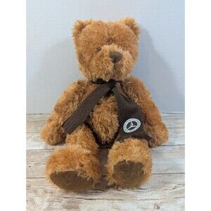 Mercedes-Benz Articulated Sitting Teddy Bear Plush With Scarf Made in Germany